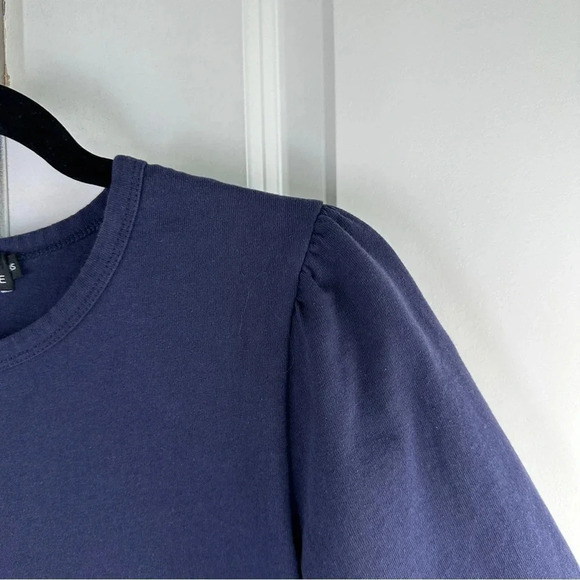 Pomander Place Size XS Navy‎ Pleated Sleeve Short Sleeve Top Classic Tuckernuck - Picture 6 of 9